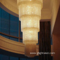 Hotel lobby modern luxury decoration long chandelier
